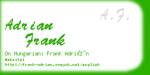 adrian frank business card